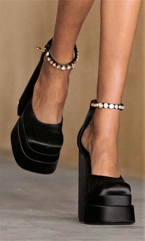 cheap versace shoes heels|Versace chunky heels.